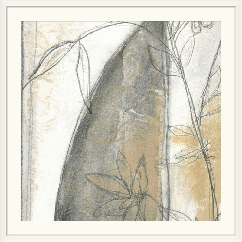 « neutral jardin abstract iii », reproduction d’impression jennifer, H 24 po x l 24 po x P 1 po, Cadre blanc