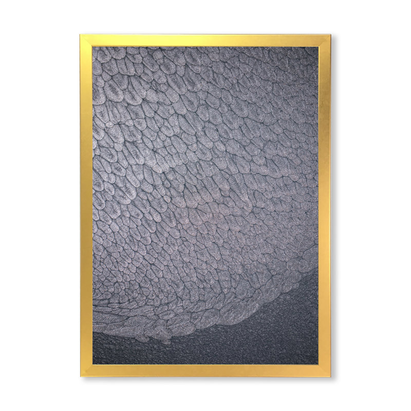 Reproduction d'art sur toile moderne de luxe monochrome gris fluo, H 16 po x l 32 po x P 1 po, Cadre doré