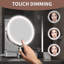 Miroir de maquillage mural lumineux 8 "rechargeable 1x / 10x grossissant