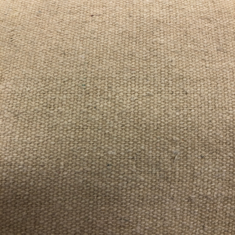 Tan Square Cotton Embroidered Border Throw Pillow