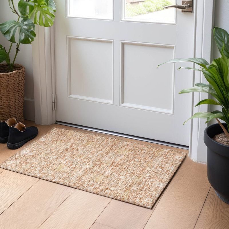 Tapis corail chantille lavable à la machine intérieur / extérieur ACN1133, Rectangle 1 pi 8 po x 2 pi 6 po