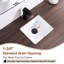 KARAMAG 12 po Petit lavabo de salle de bain carré encastré avec trop-plein en porcelaine blanche