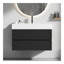 Meuble-lavabo Grace en noyer avec lavabo à surface solide et tiroirs noir doux-1073499835