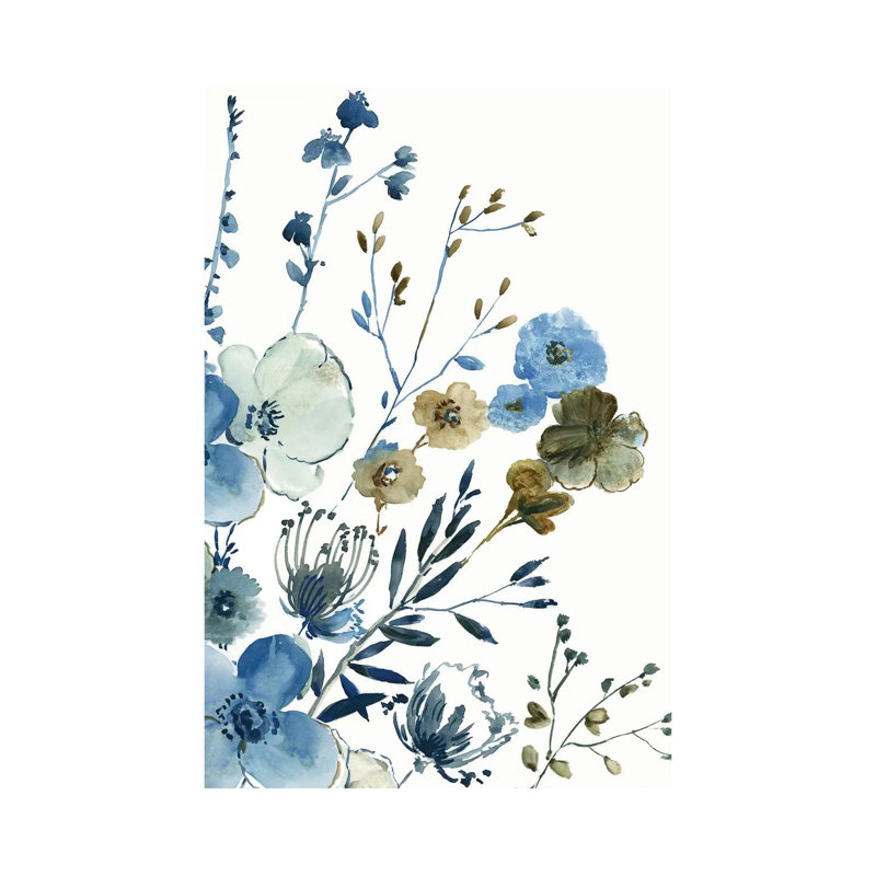 Blue Blossoming Garden I by Asia Jensen - Gallery-Wrapped Canvas Giclée on Canvas, Canvas, 20.32 cm H x 30.48 cm W