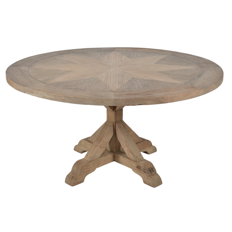 Pomona Round Solid Wood Dining Table, 31" H x 60" L x 60" W
