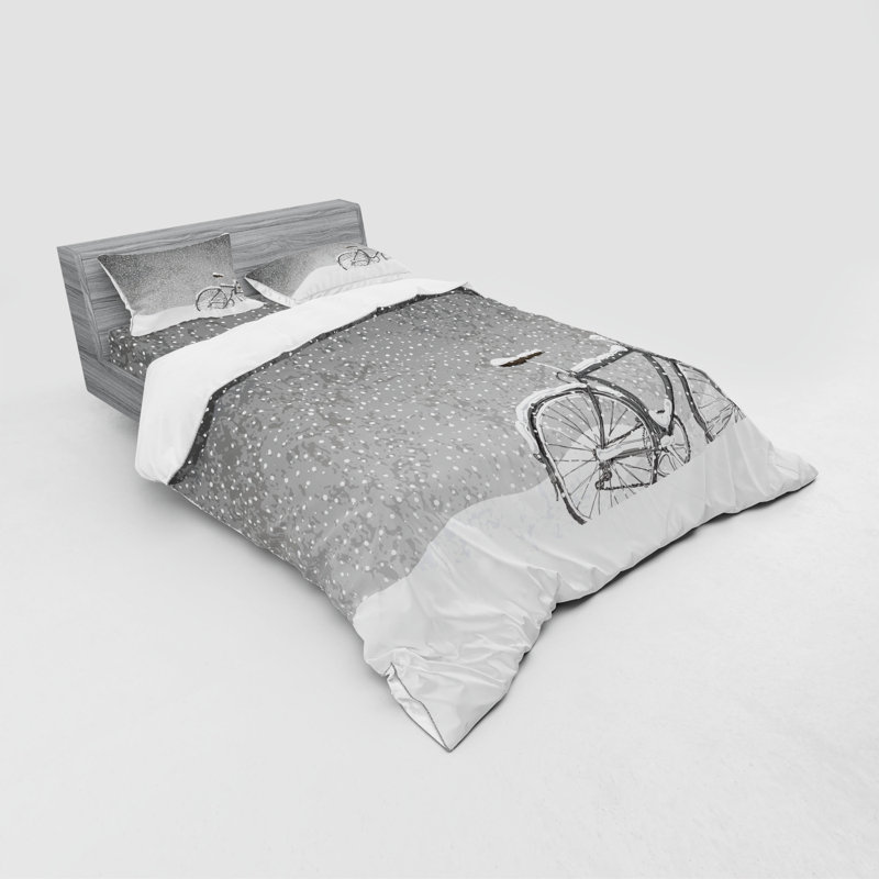 Ensemble de housse de couette en microfibre Winter Winter, Housse de couette grand + 3 pièces supplémentair