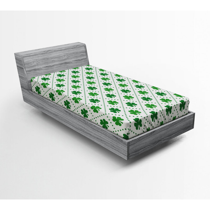 Microfiber Floral Fitted Sheet, Twin Fitted Sheet