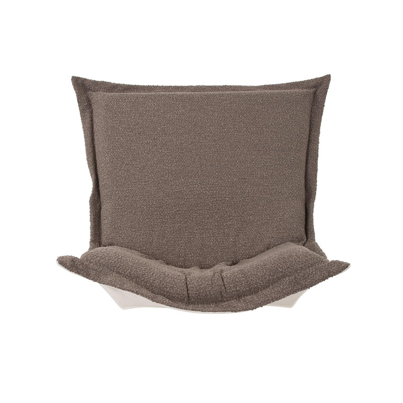 Housse et coussin de fauteuil Scroll Puff - Barbet , Chocolat / Naturel