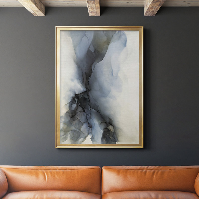 Impression encadrée haut de gamme à marée basse - prête à être accrochée, Or, H 42,5 po x l 30,5 po x P 1 po