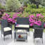 4 Piece Wicker Seating Group With Cushions-820665376