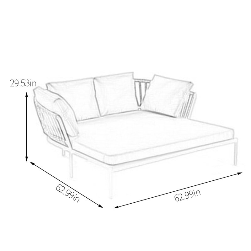 Lit de jour d'extérieur en tissu 62,99 po Leisure