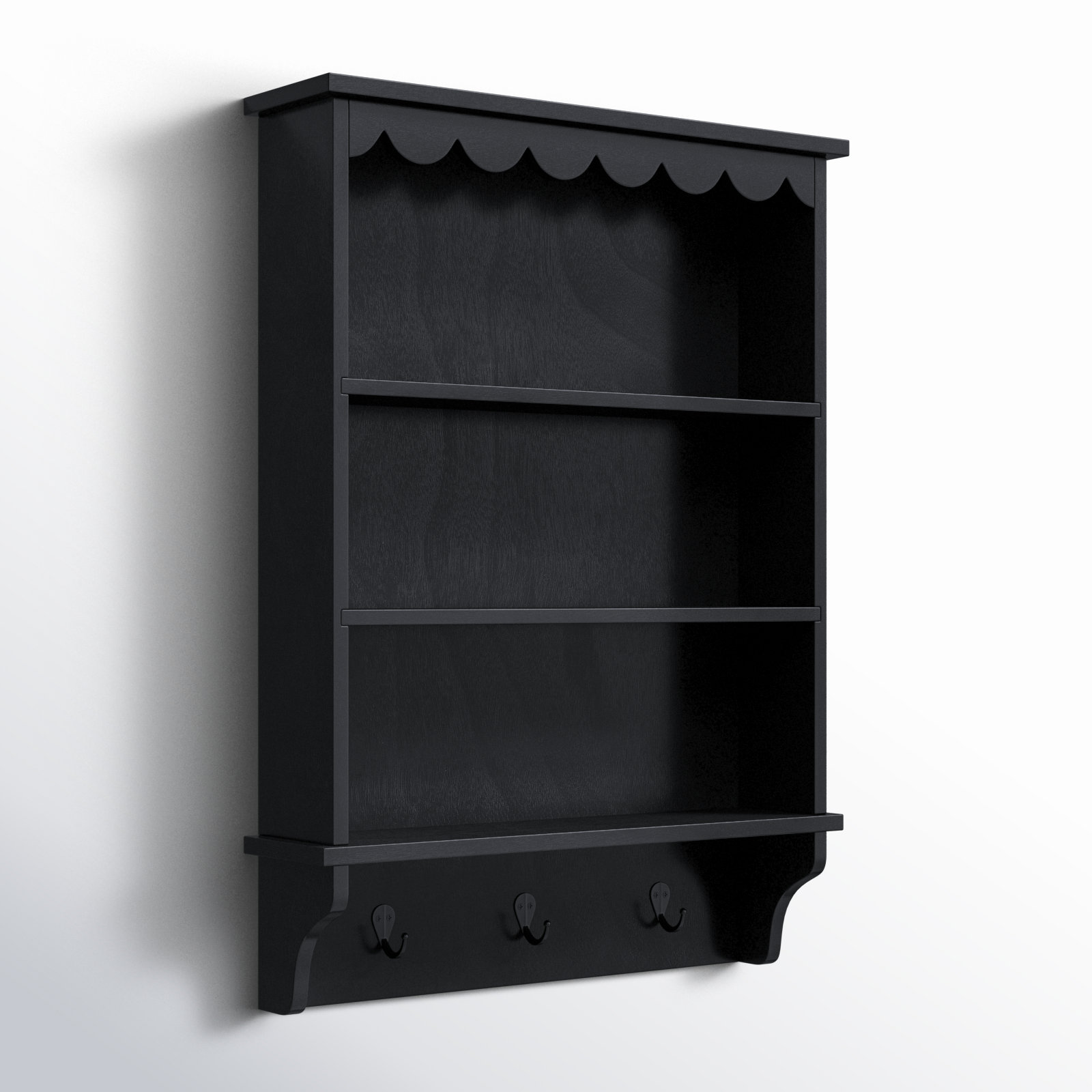 Edan 3-Hook Wall Rack, Matte Black