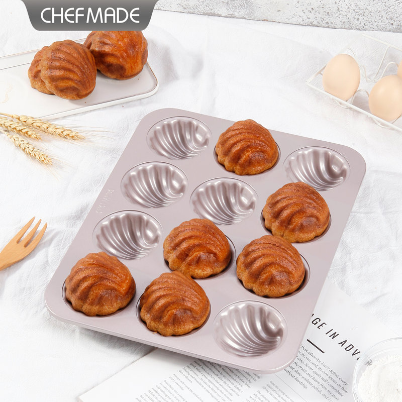 CHEFMADE 12 Cavity Madeleine Mold Cake Pan