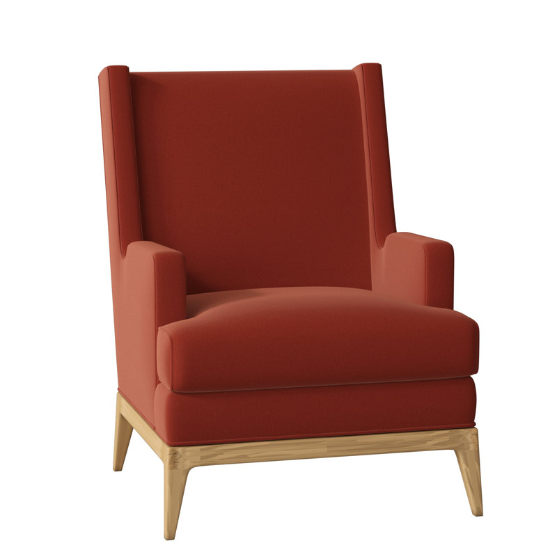 Cooper Upholstered Wingback Chair, Margaret Tangelo, Amber