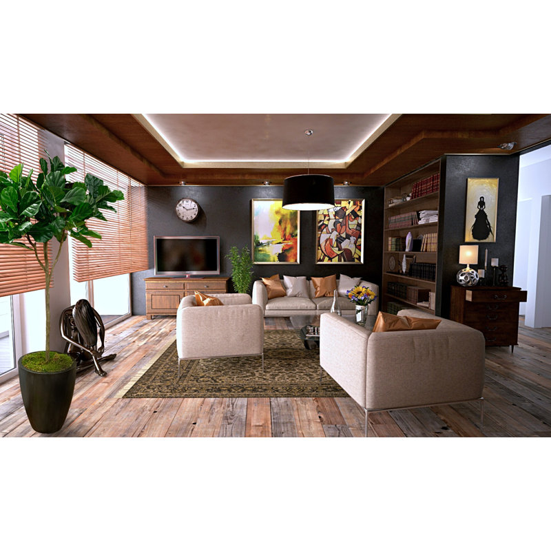 7 Faux Fiddle Leaf Fig Tree in Fiberstone Pot