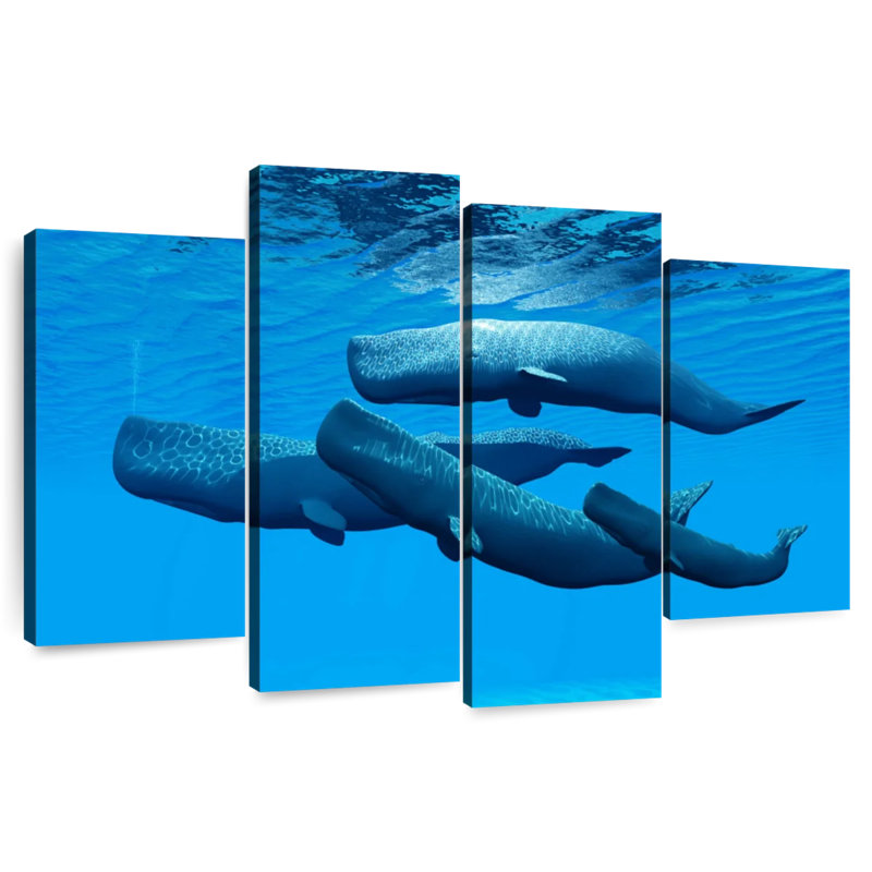 Brampt Sperm Whale Pod, 22"H x 36"W