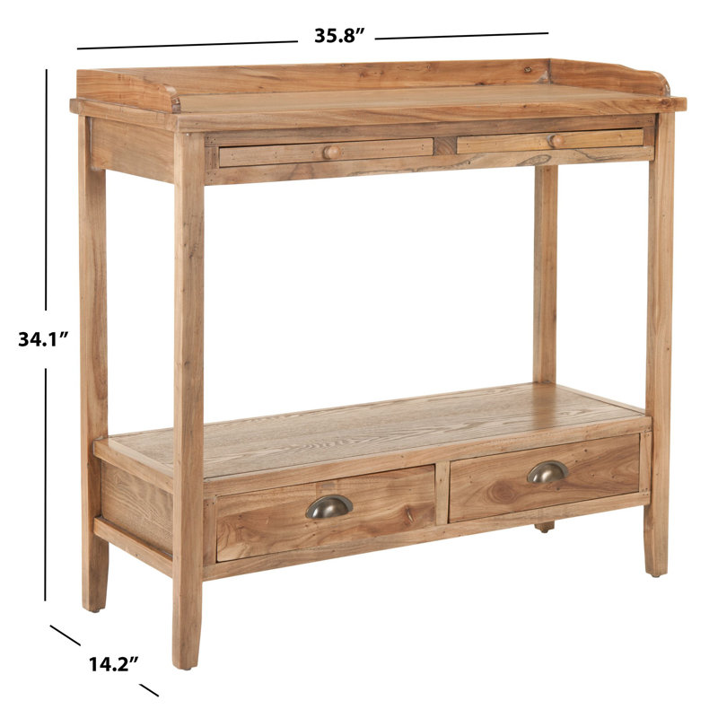 Dieuwer 35.8'' Solid Wood Console Table