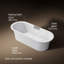 Volute 70-7 / 8 po X 30 3/8 po Baignoire autoportante avec base