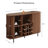 54.6'' Modern Bar Cabinet With Adjustable Shelves & RGB Lights, Wine Cabinet Sideboard Buffet With Wine Glass Holder & Wine Rack-178879641
