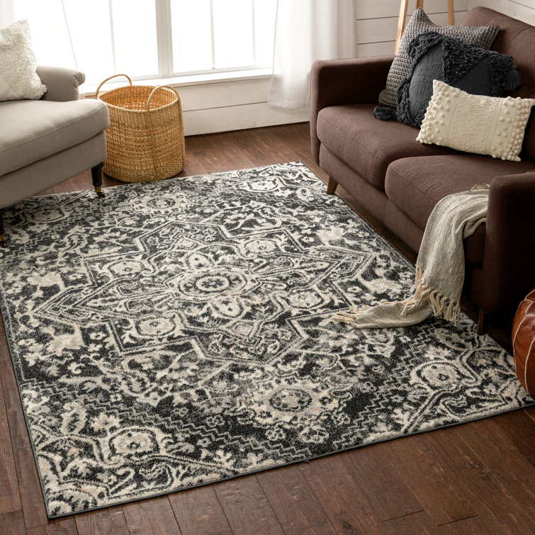 Malfi Carpi Vintage Medallion Power Loom Grey 120x160 CM Rug