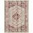 Asuna Kira Oriental Machine Made Polypropylene Area Rug in Ivory/Red/Gray-312980379