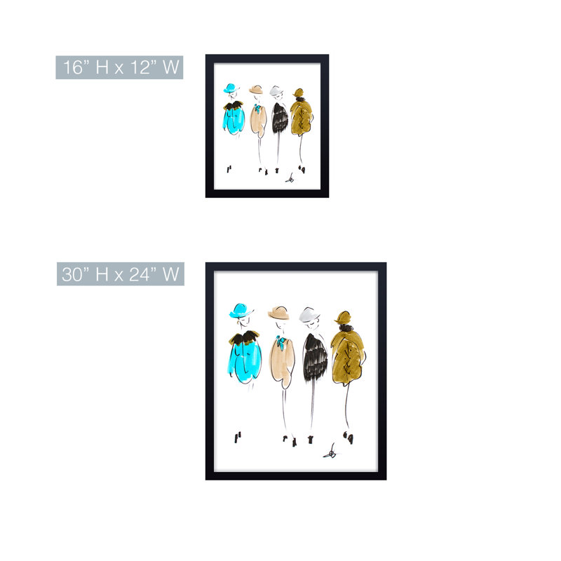'I Heard' Framed Print Wall Art, 30" H x 24" W x 1.125" D, Framed Print, Black