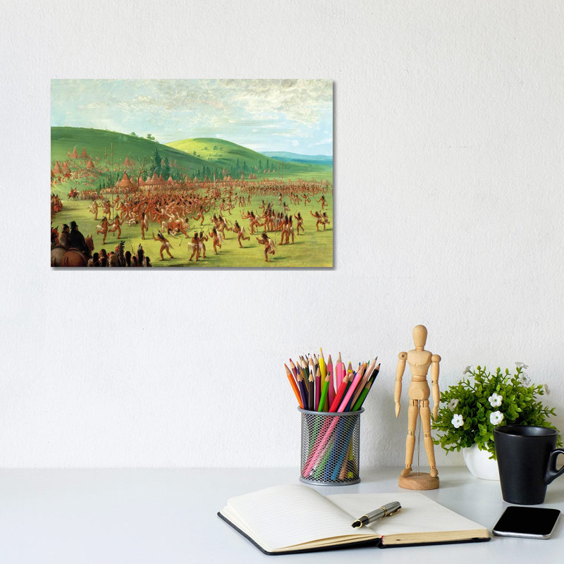 Jeu de balle indien - reproduction d'art murale - toile tendue