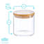 Argon Tableware  Scandi Glass Storage Jars Set with Wooden Lids