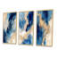 «Blue and Gold Marble Clouds VII», 3 pièces sur toile-1705277308-1705277309