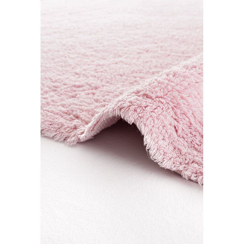 Sakia Solid Colour Cotton Machine Made Indoor / Outdoor Area Rug, Rectangle 80 x 150cm