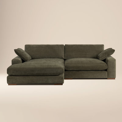 Louvo 106" Reversible Extra Wide Fabric Chaise Sectional