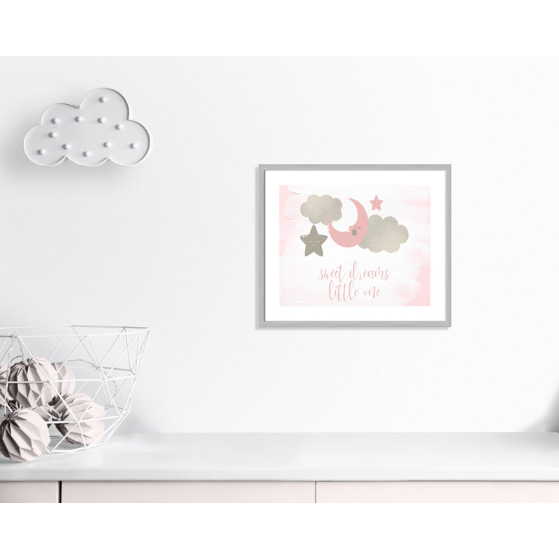 Little rêve little one, H 21,5 po x l 25,5 po x P 1,19 po, Encadré de boîte argent