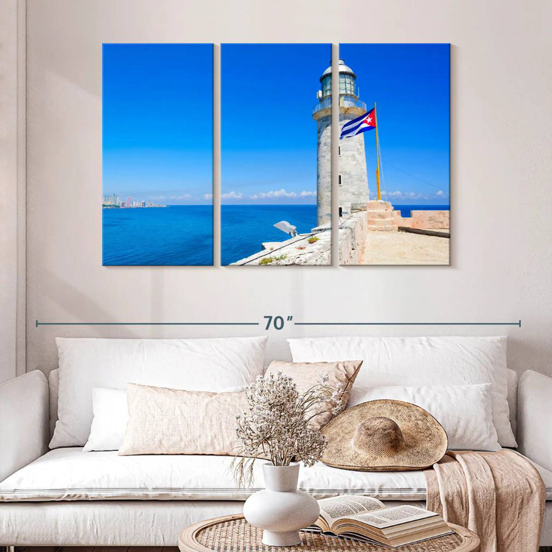 Lilie El Morro Lighthouse, 32" H x 50" W