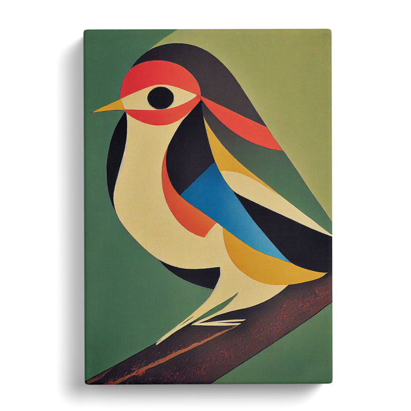 Abstract Bird No.4 - Wall Art, 50cm H x 35cm W x 3cm D, Wrapped Canvas