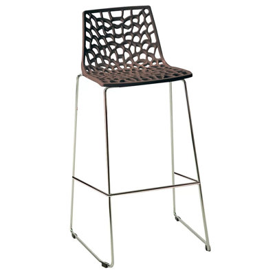 Tabouret de bar à hauteur fixe Spider - Perle brillante