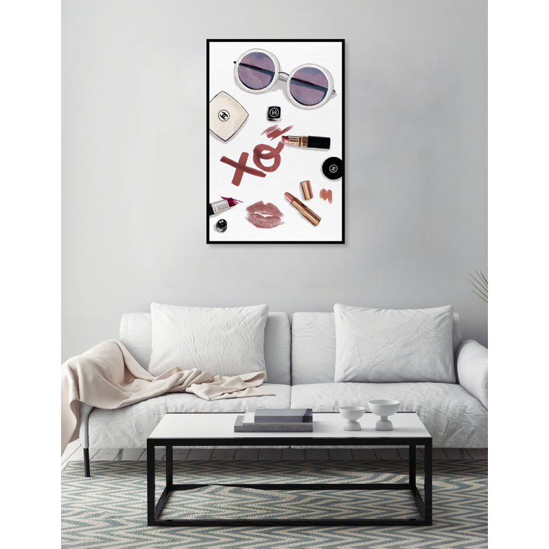 Test de mes couleurs - Impression sur toile, H 54 po x l 36 po, Cadre noir