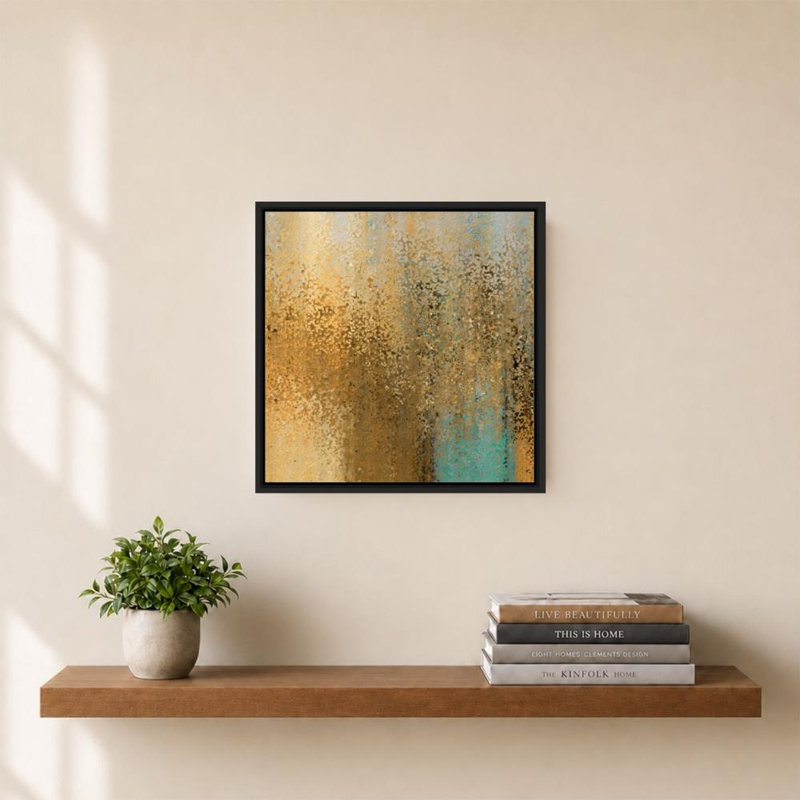 Psaume 117: louange et gloire par Mark Lawrence - impression sur toile, 24 po x 24 po / cadre noir flottant