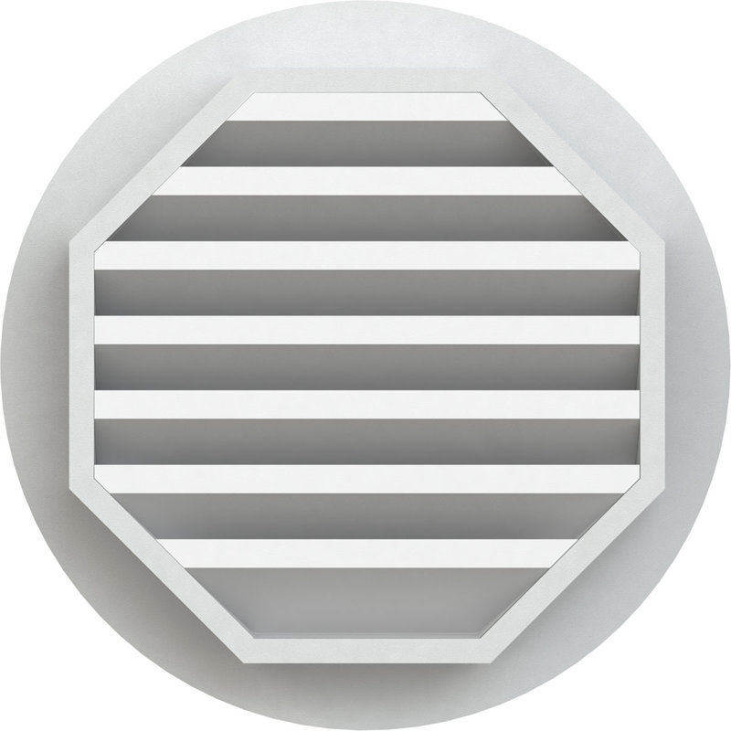 PVC - Triangle droit - évent à pignon droit avec cadre plat blanc, H 35 po x l 35 po x P 3 po