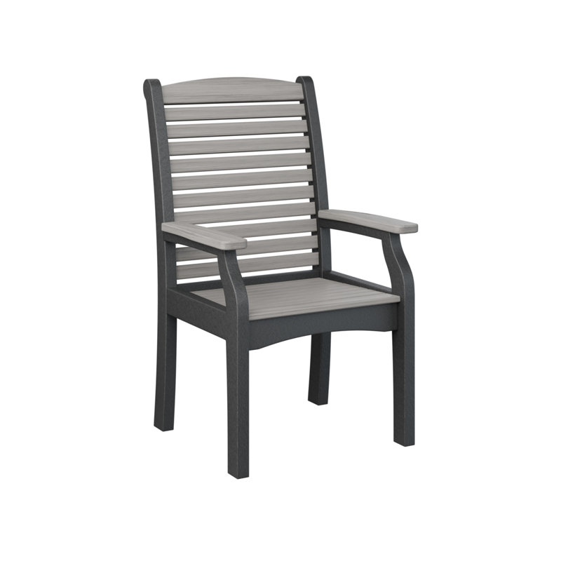 Classic Terrace Outdoor Dining Armchair, Gray/Black