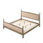 King Size Upholstered Platform Bed Frame With Wooden Slat Support, Pine Wood Frame & Fabric Headboard-1111778704-1111778707