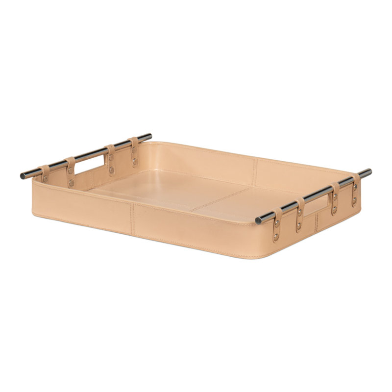 Shagreen Decorative Tray, Tan