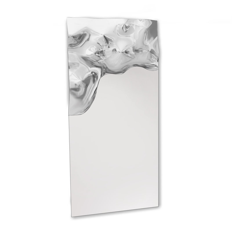 Asymmetrical Ripple Rectangle Mirror
