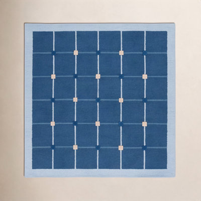 Elway Hand-Woven Checkered Rug