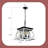 ??4-Light Farmhouse Chandelier Pendant Light - Adjustable Height - Rustic Steel Design - For Dining Room & Kitchen-893068003