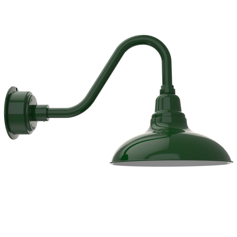 Luminaire de grange d’extérieur à del Idella, Vert rétro, H 18 po x l 12 po x P 30 po