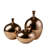 Mirrored Ceramic Decorative Vases 3-piece set Bronze 3-Piece