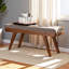 Banc de salle à manger rembourré en bois gris clair Ismail H 17,57 po x l 41,18 po x P 15,14 po Ismail
