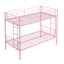 Lit superposé en métal rose sur simple