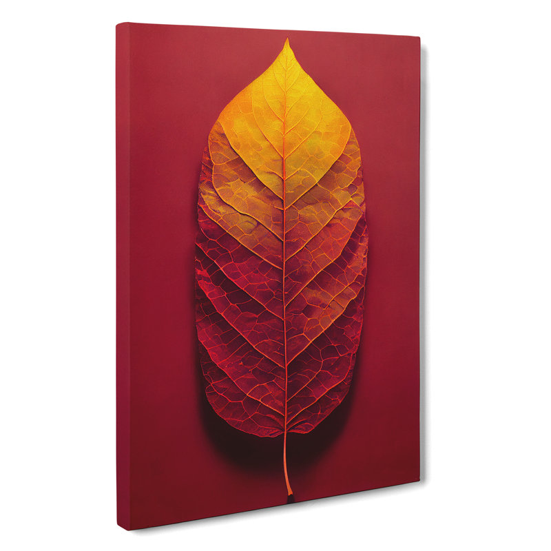 The Graceful Leaf - Wrapped Canvas Print, 50cm H x 35cm W x 3cm D