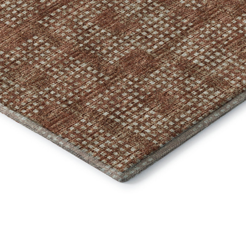 Premium Machine Washable Mayfield AMF33 Geometric Rug, Canyon, 8' Round